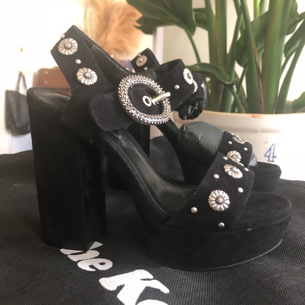The Kooples Sarah suede and strass sandal